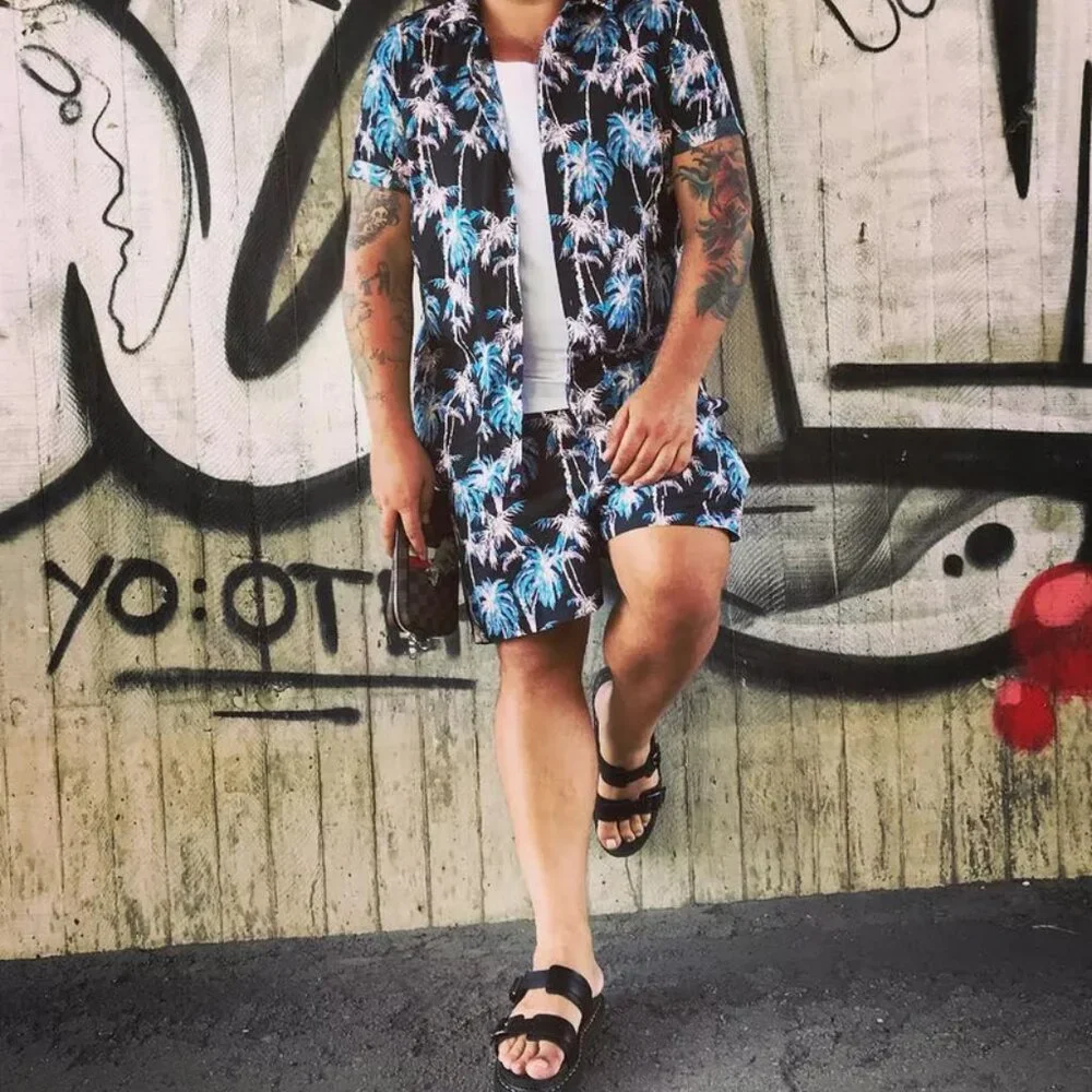 Dr Martens Myles Brando Leather Buckle Slide Sandals